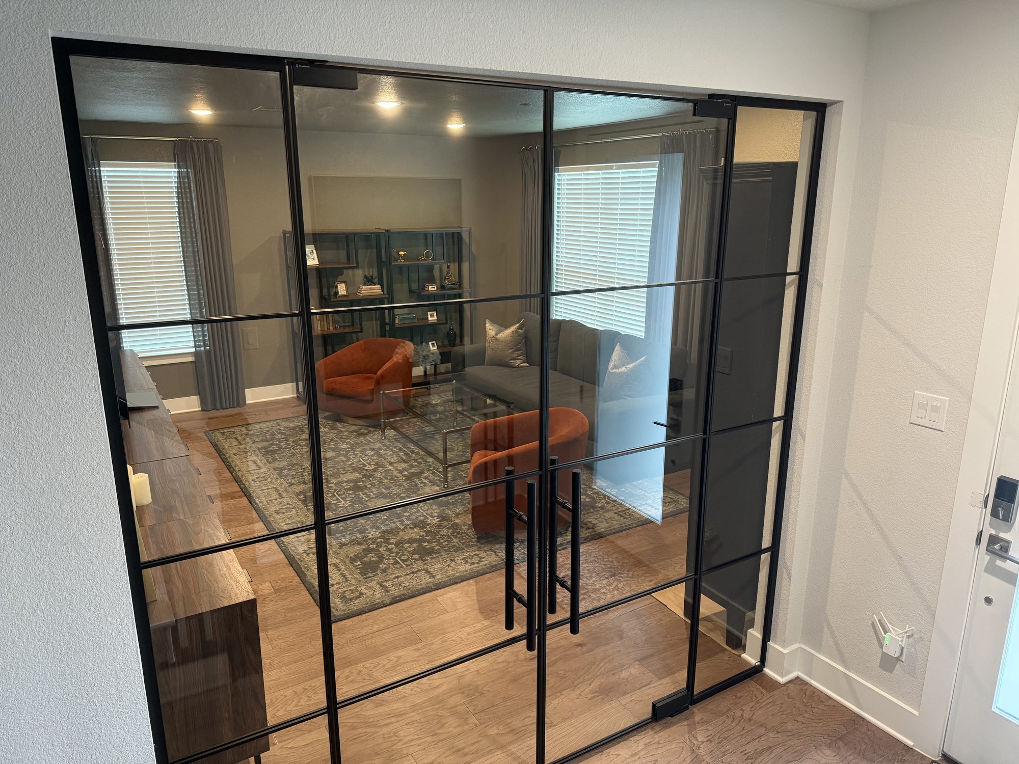 Custom steel-and-glass doors
